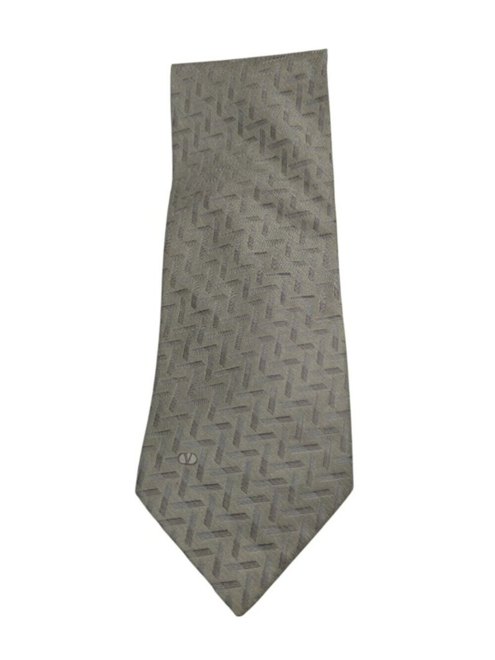 Valentino Cravatte Zigzag Pattern Silk Tie